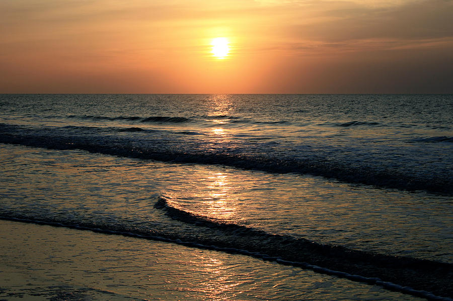 Sunset Photograph - Ocean Sunrise over Myrtle Beach by Scott Wood