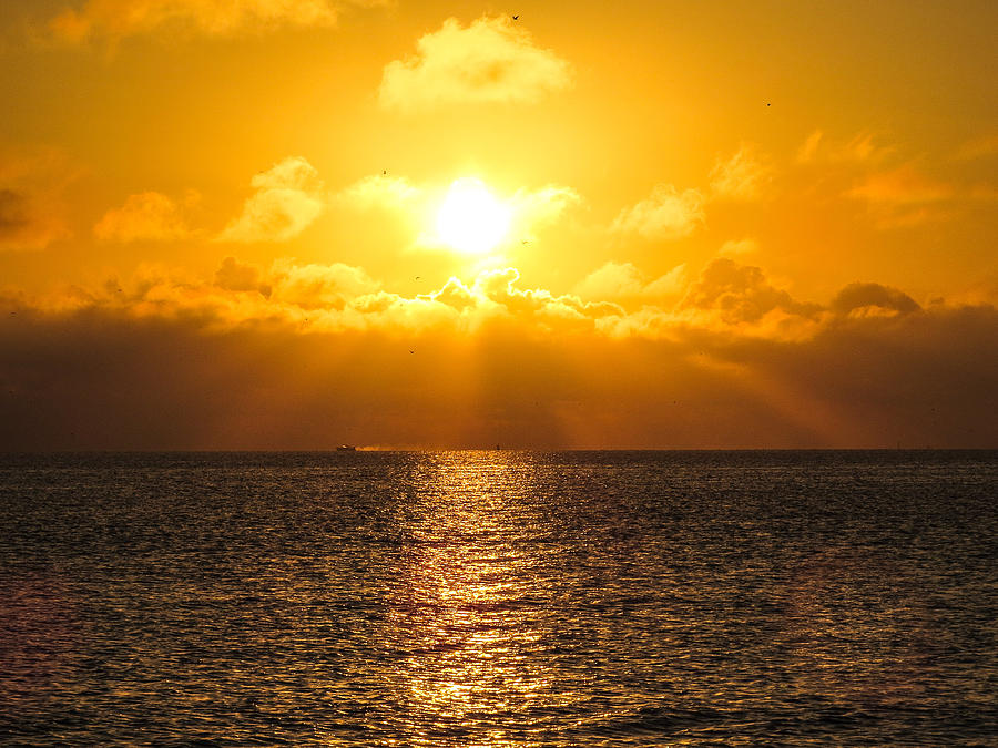 Ocean sunrise Photograph by Zina Stromberg