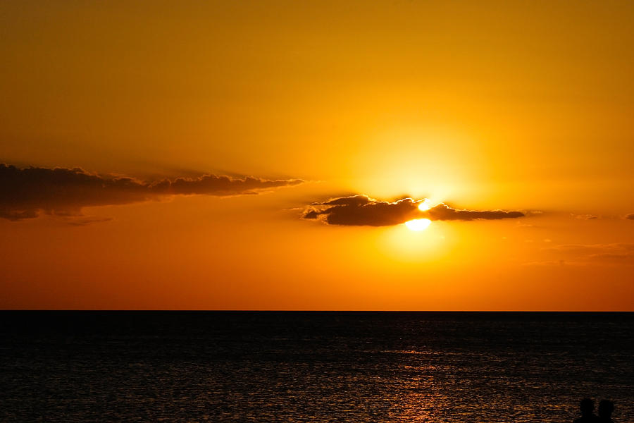 Sunset Photograph - Ocean Sunset by Al Blount