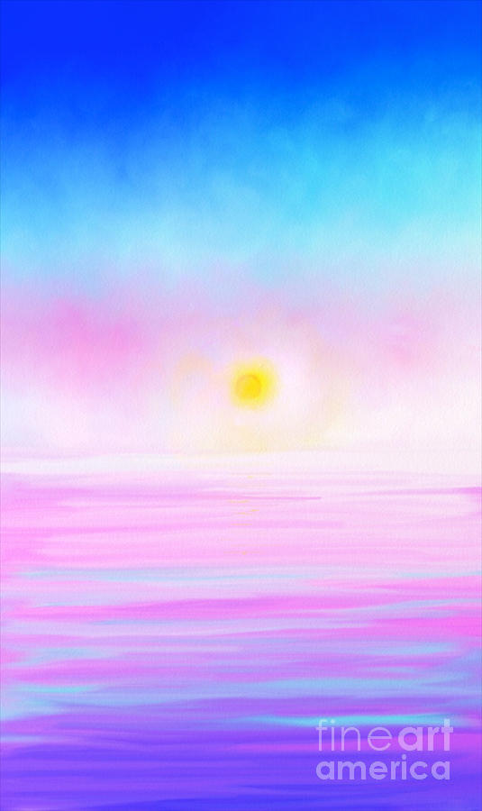 Ocean Sunset Painting by Anita Lewis