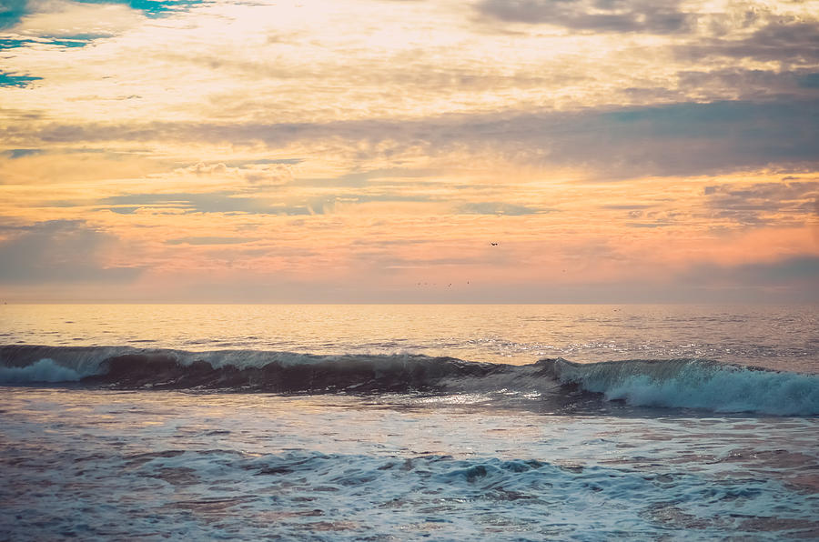 Sunset Photograph - Ocean Sunset at Half Moon Bay California by Lynn Langmade
