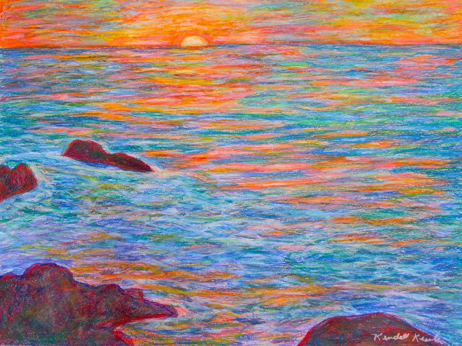 Ocean Sunset Painting by Kendall Kessler