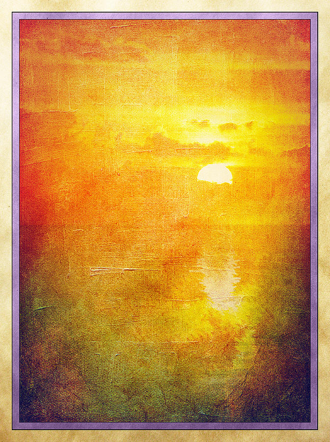 Ocean Sunset Digital Art by Rick Wicker