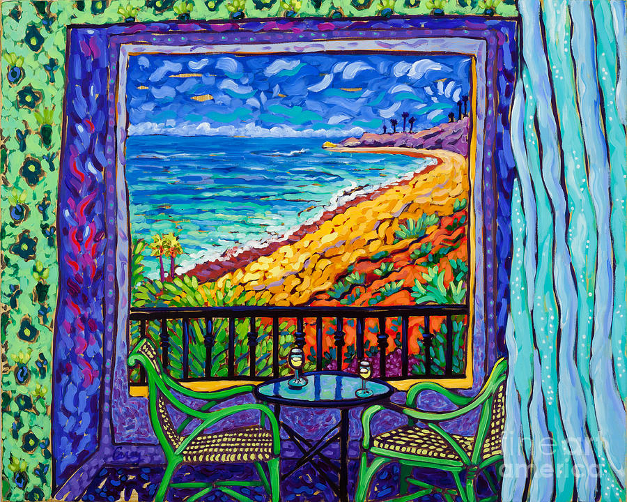 Ocean View Painting by Cathy Carey