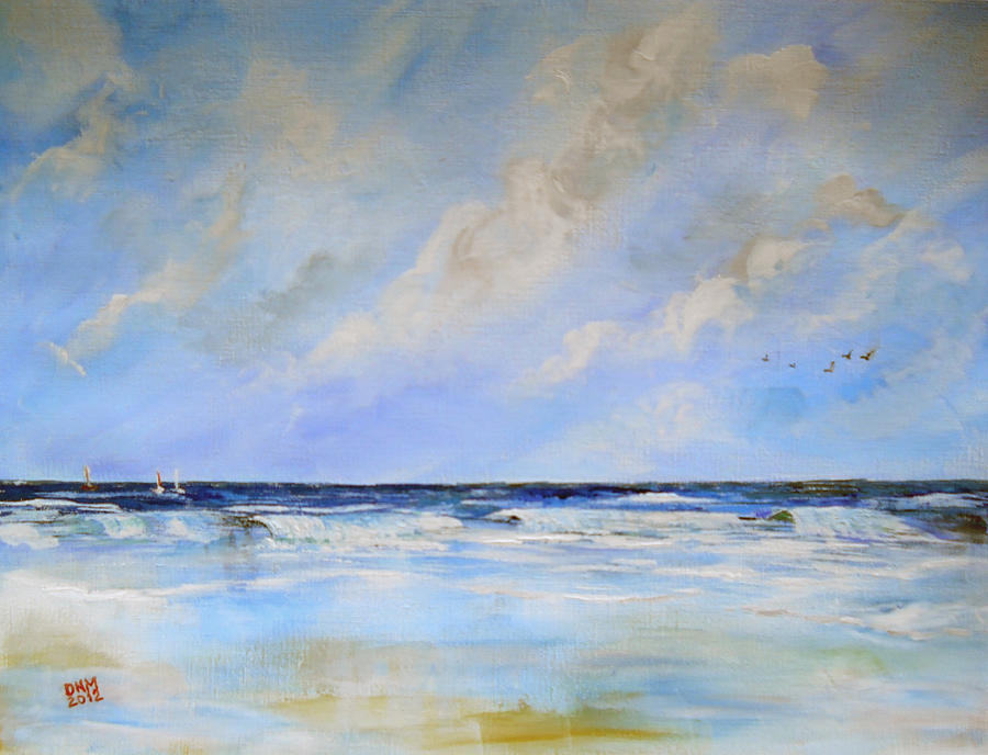Ocean View Painting by Dorothy Maier