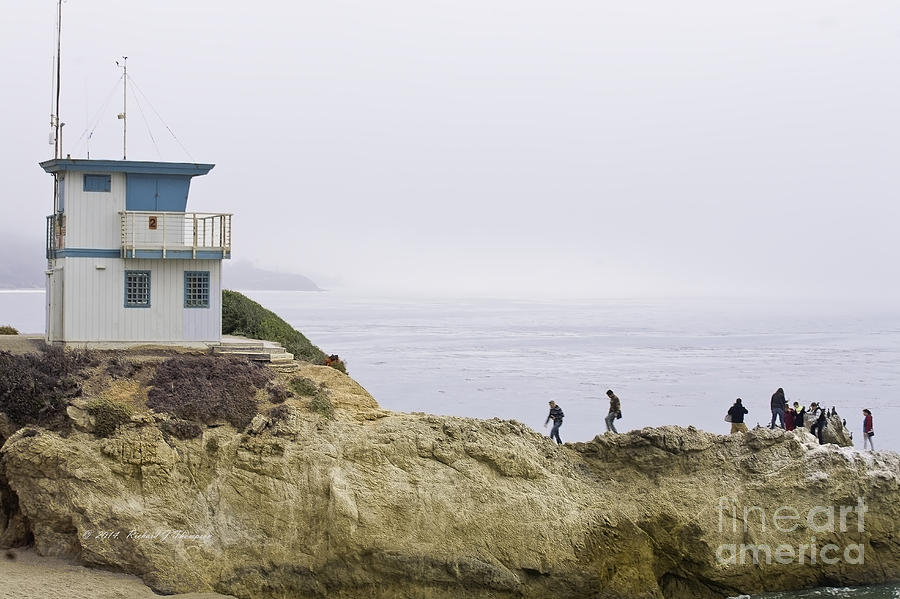 Ocean View With Lookout Tower Photograph by Richard J Thompson 