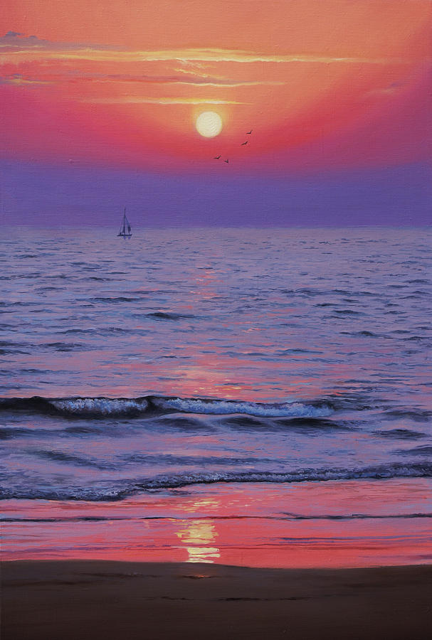 Ocean  Painting by Vrindavan Das
