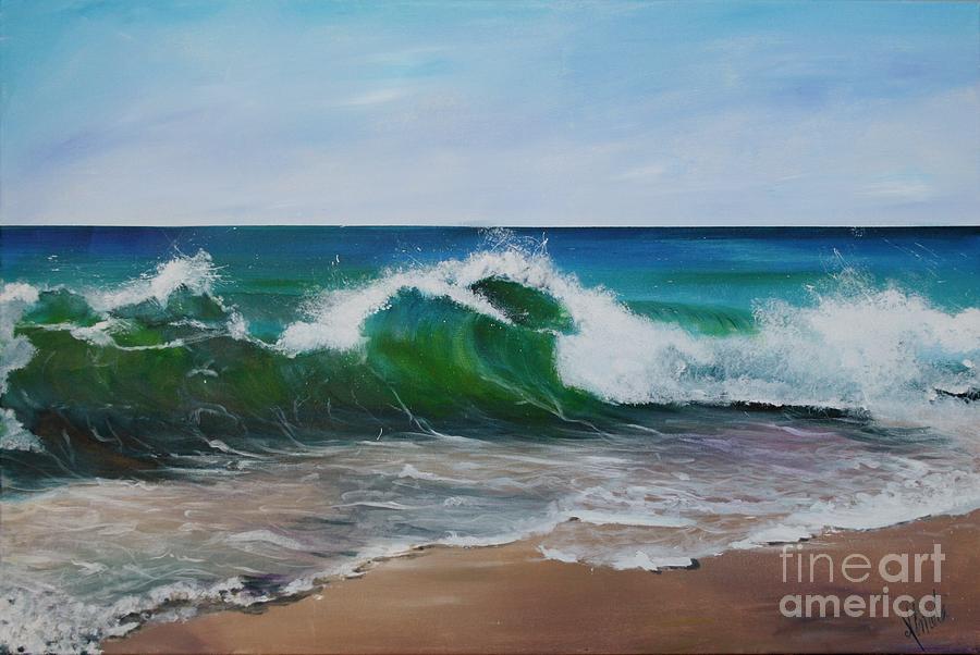 Shore Break Painting by Almeta Lennon