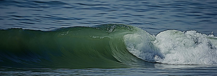 Ocean Wave Digital Art Digital Art by Ernest Echols