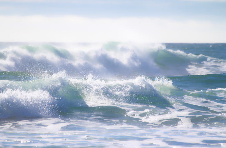 Landscape Photograph - Ocean Waves Crashing by Athena Mckinzie