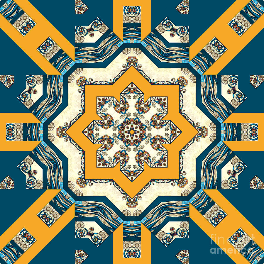 Blue Digital Art - Ocean Waves - Mandakal 02cm22  by Aimelle Ml