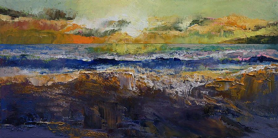 California Waves Painting by Michael Creese