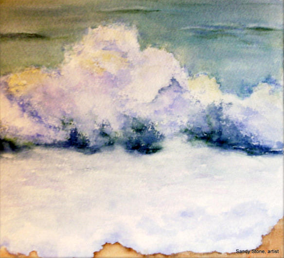 Nature Painting - Ocean Waves by Sandra Stone