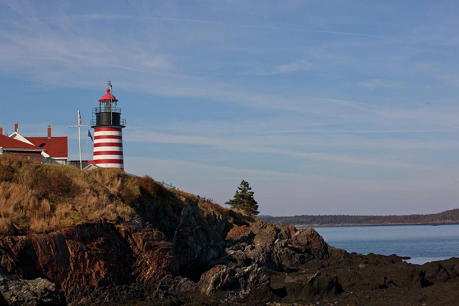 Lighthouse Photograph - Ocean, West Quoddy, Lighthouse, Lubec by Jeffrey Phelps