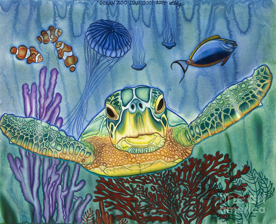 Ocean Zoo Drawing by Taryn Libby - Fine Art America