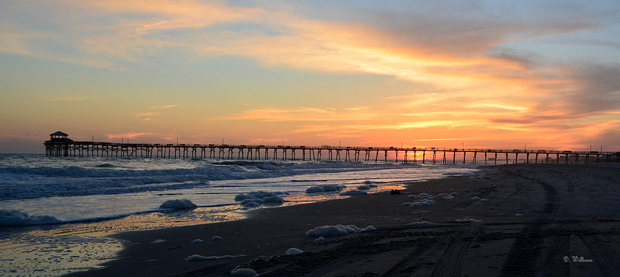 Oceanana Pier Sunset Photograph by Dan Williams