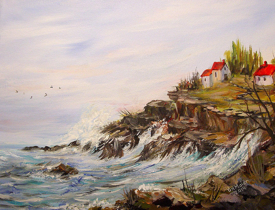 Ocean View From The Cliff Painting by Dorothy Maier