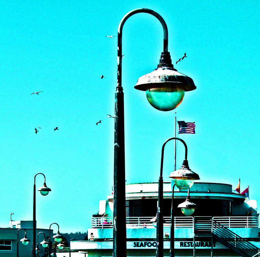 Oceanside Boardwalk Lamps Photograph by Joseph Coulombe