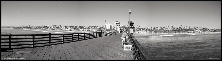 Black And White Photograph - Oceanside From The Pier by Glenn McCarthy Art and Photography