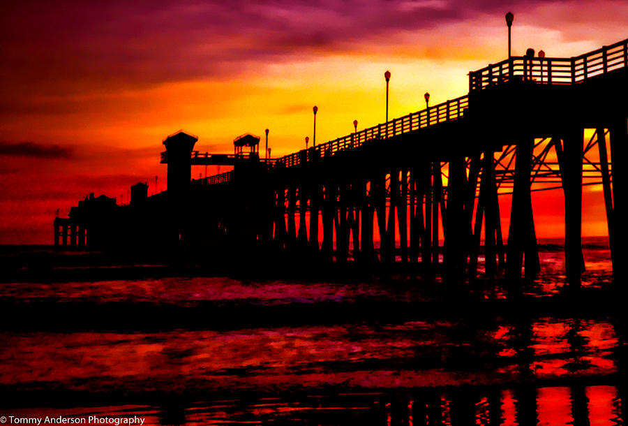 Oceanside Pier at Sunset Photograph by Tommy Anderson