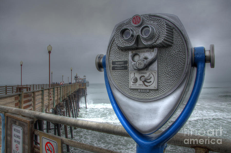 Oceanside Pier California Binocular Vision Photograph by Bob Christopher