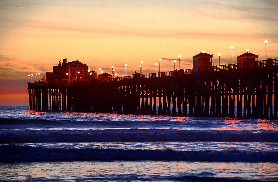 Sunset Photograph - Oceanside Pier by Hal Bowles