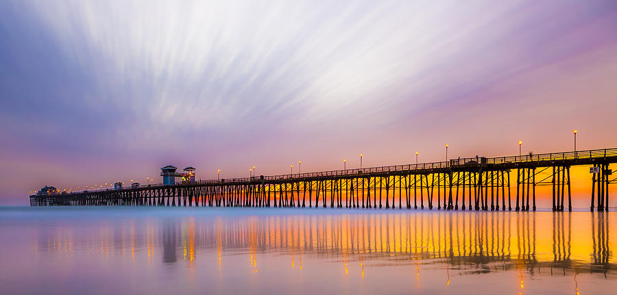 Oceanside Pier Sunset Photograph by Christian Flores