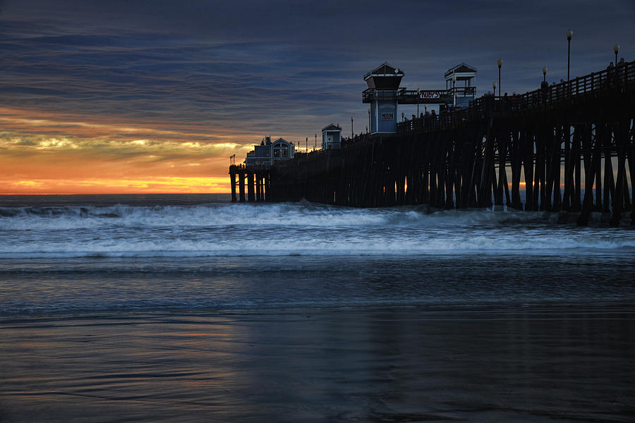 Oceanside Pier Towers Photograph by James David Phenicie