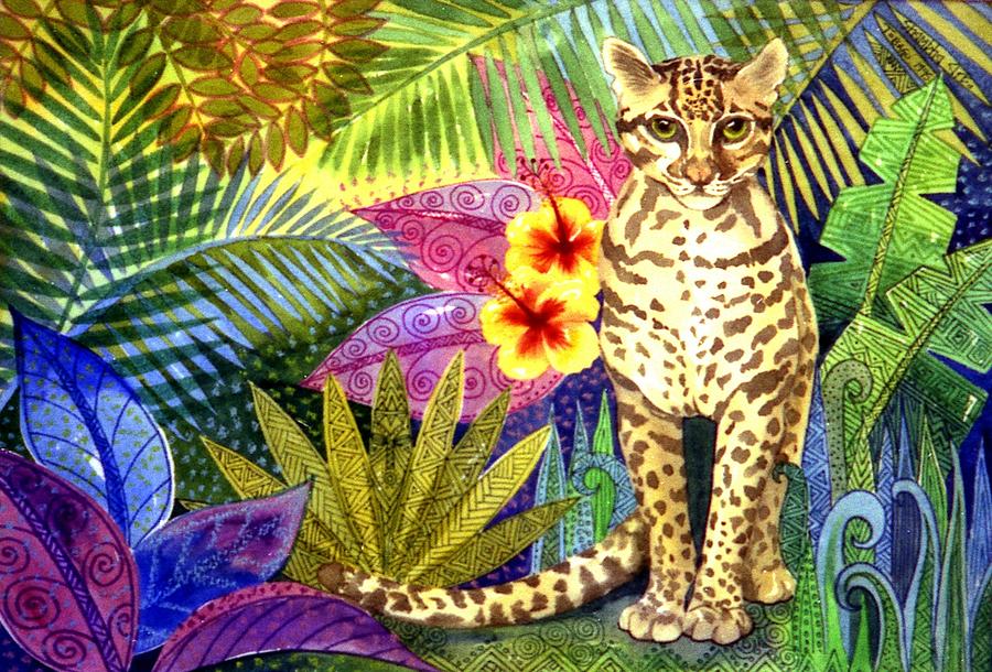 Ocelot Painting by Jennifer Baird