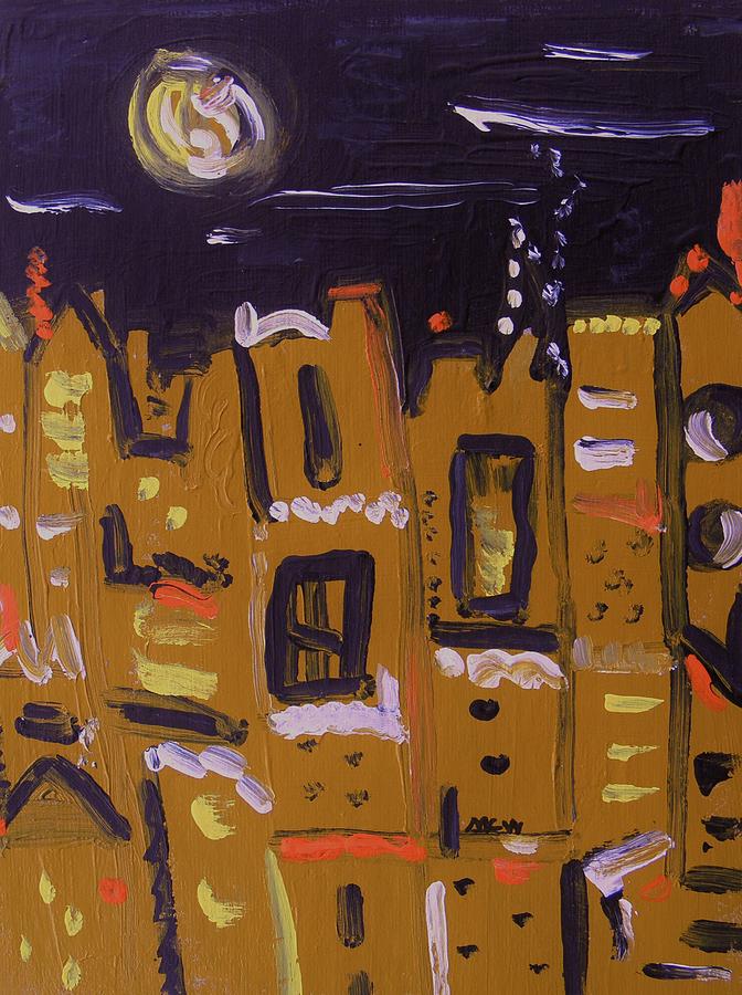 Ochre City Noir Painting by Mary Carol Williams