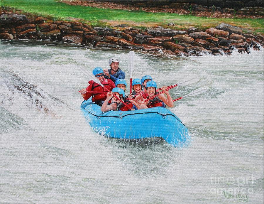 Ocoee River Rafting Painting by Mike Ivey