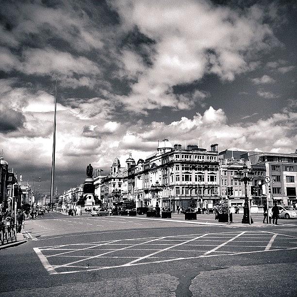 Architecture Photograph - Oconnell Statue And Street. #dublin by Luis Aviles