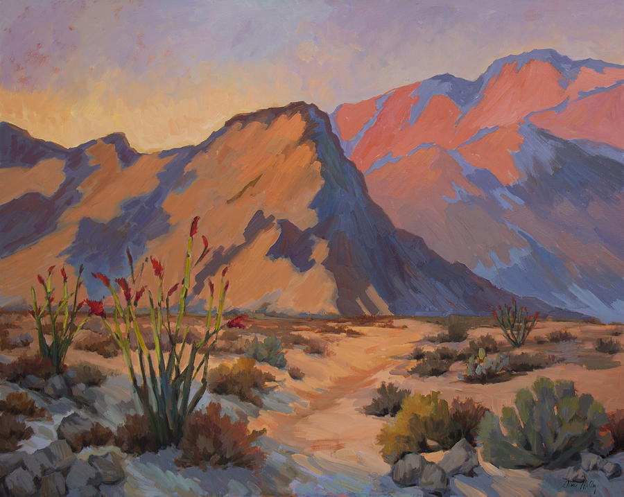 Ocotillo at La Quinta Cove Painting by Diane McClary