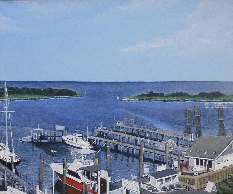 Ocracoke Island Painting - Ocracoke Harbor by Ben Liles