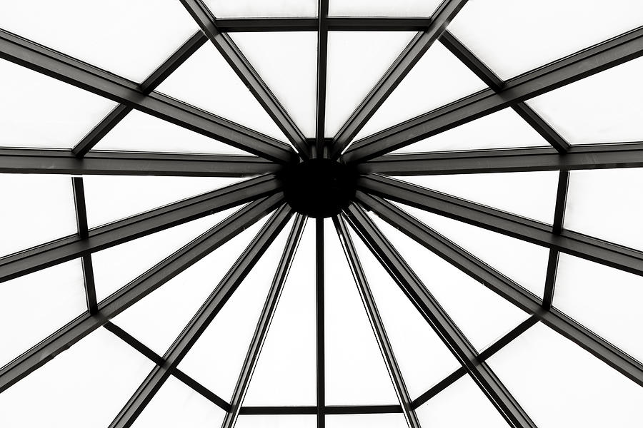 Octagon Ceiling Glass Panels Photograph by Brett Engle