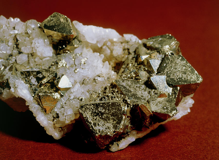 Octahedral Crystals Of Pyrite Photograph by Martin Land/science Photo Library