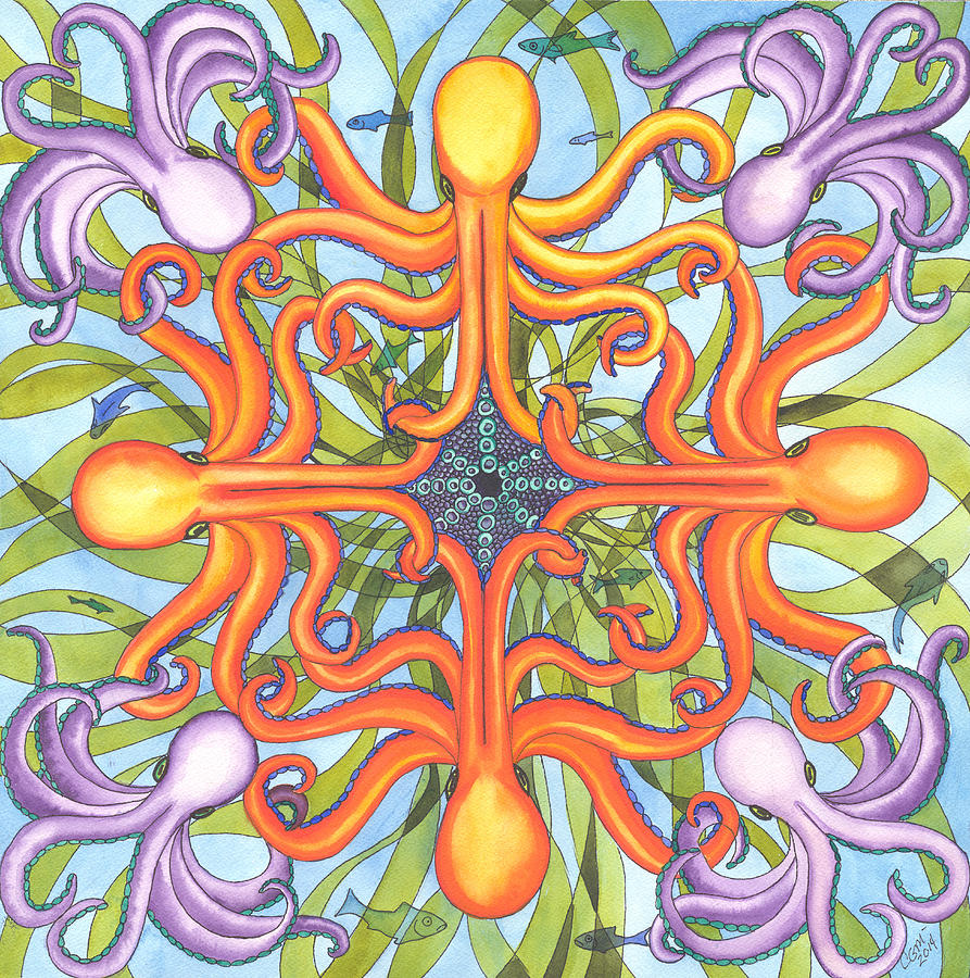Octangle Painting by Catherine G McElroy