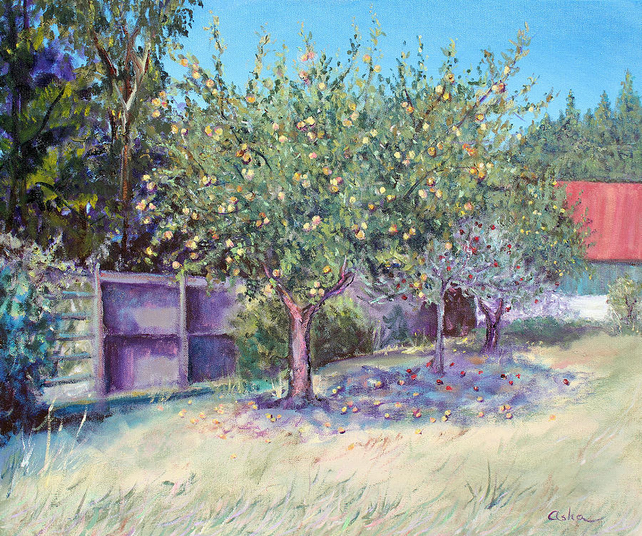 October Apples Painting by Asha Carolyn Young