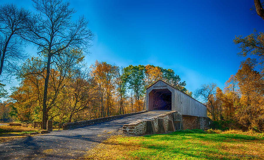 October Covered Bridge  Photograph by Phil Abrams