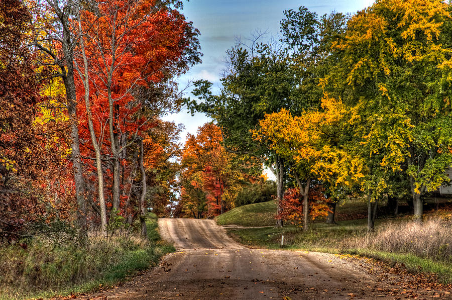 October Farm Road Photograph by Richard Gregurich