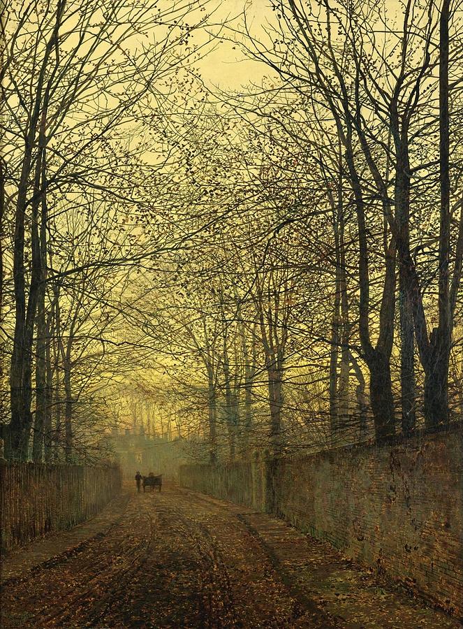 October Gold Painting by John Atkinson Grimshaw