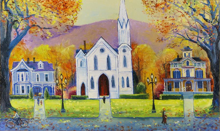 October in Connecticut Painting by Mikhail Zarovny