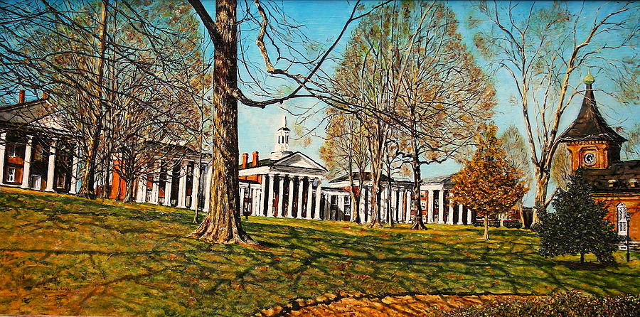 Lexington Painting - October Lawn by Thomas Akers