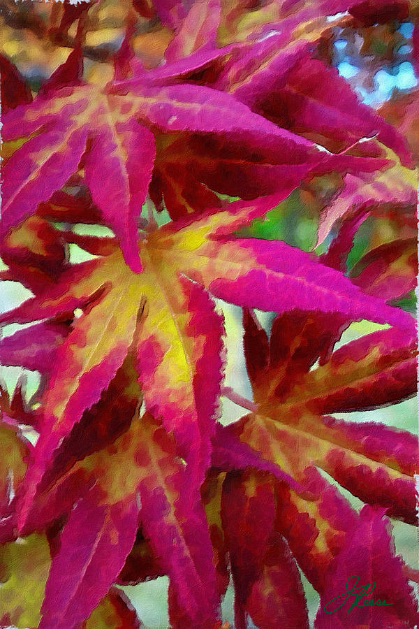 Nature Painting - October Leaves  by Joan Reese