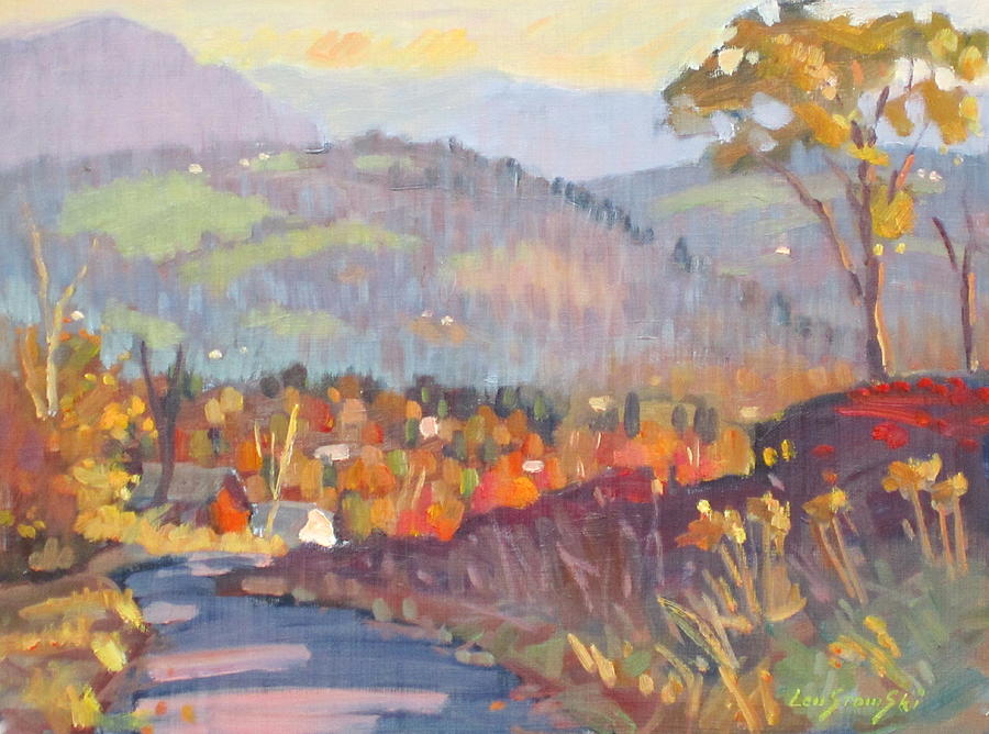 October Morning at the Glen Painting by Len Stomski