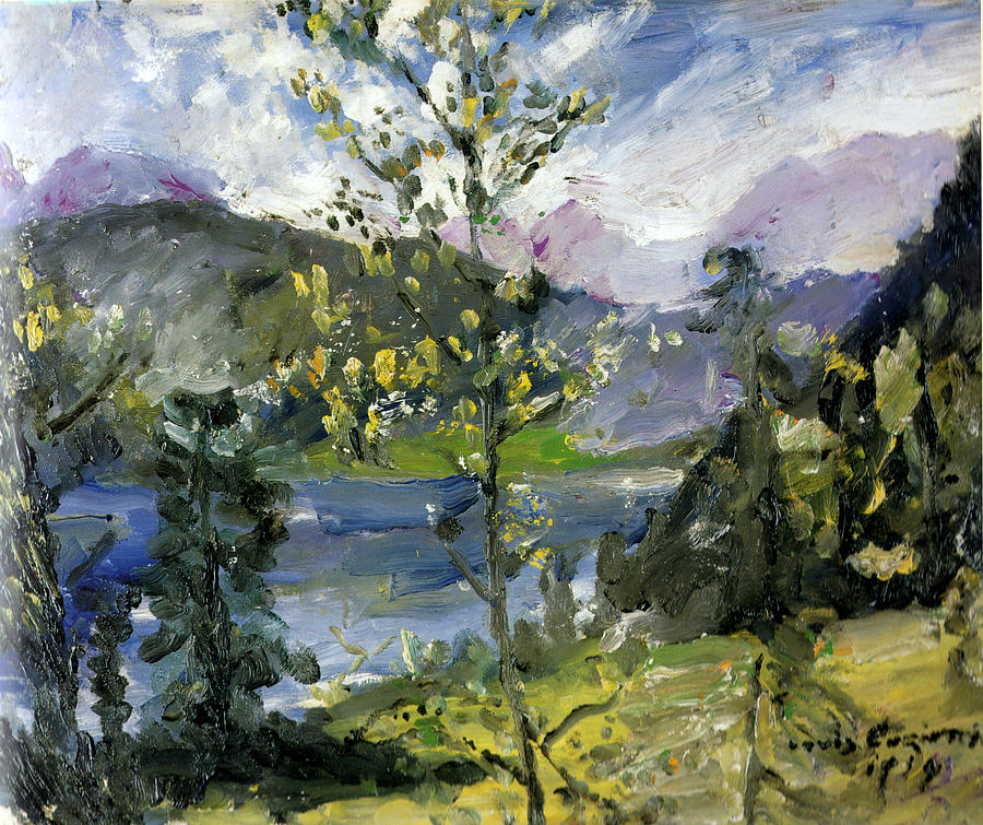 October Snow at the Walchensee Painting by Lovis Corinth
