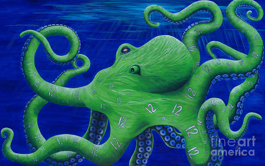 OctoHawk Painting by Rebecca Parker