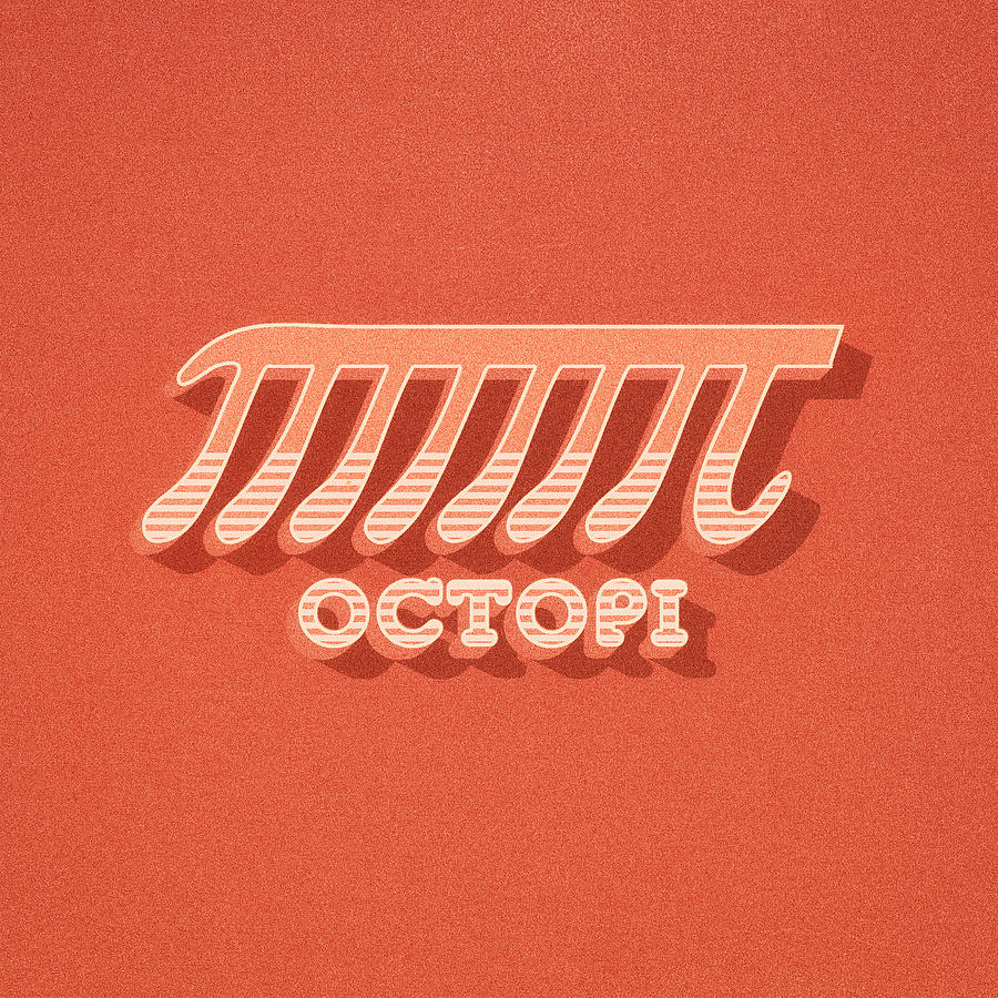 Space Digital Art - Octopi PI Funny Nerd and Geek Humor by Philipp Rietz