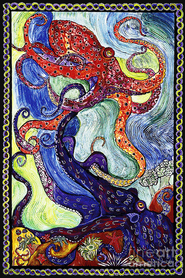 Octopus Blind Date Painting by Melissa Cole