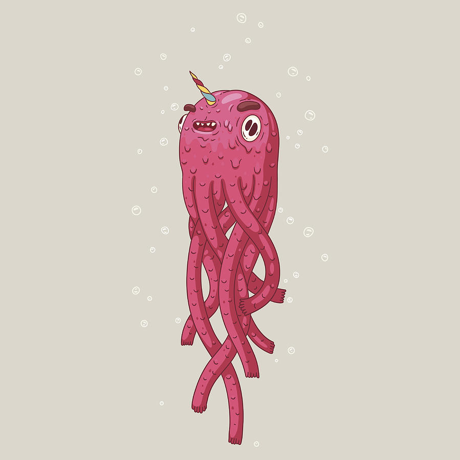 Octopus Drawing by Bulentgultek
